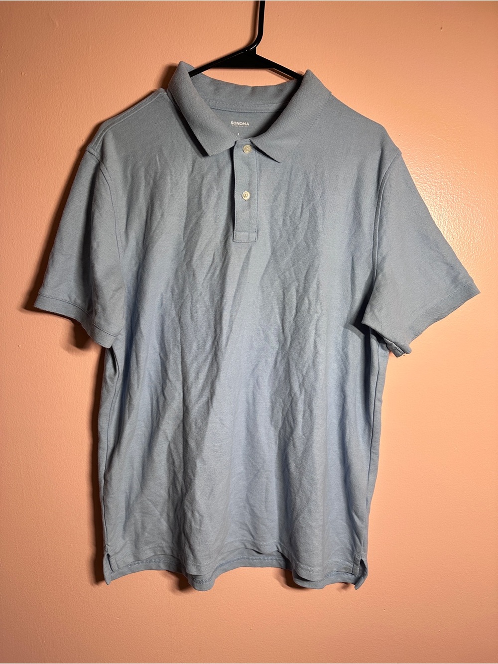 🛍️ 2 for $10 Sonoma Men’s Pale Blue Cotton Blend Polo Shirt